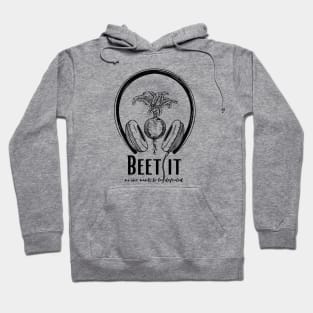 Beet It | Motivational Design | Punny Food | Black Design Hoodie